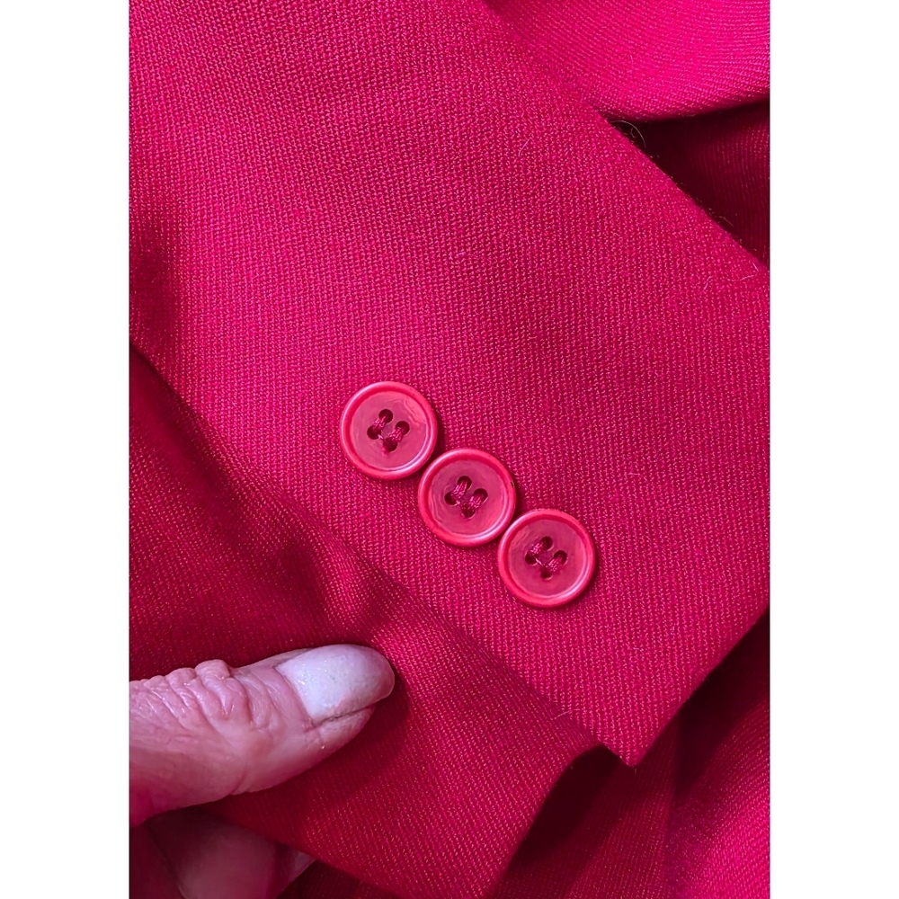 Pendleton Vintage Red Virgin Wool Blazer Made in USA Size 16 - Picture 9 of 14